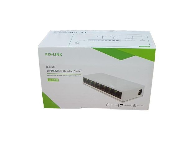 &uu SWITCH RED LAN 8 PUERTOS PIX-LINK LV-SW08B (7393)